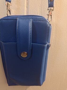 Blue Crossbody Phone Bag - Women